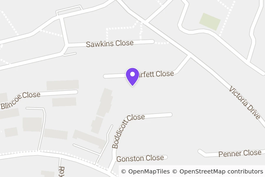 Map of 21 Murfett Close, London, SW19 6QB