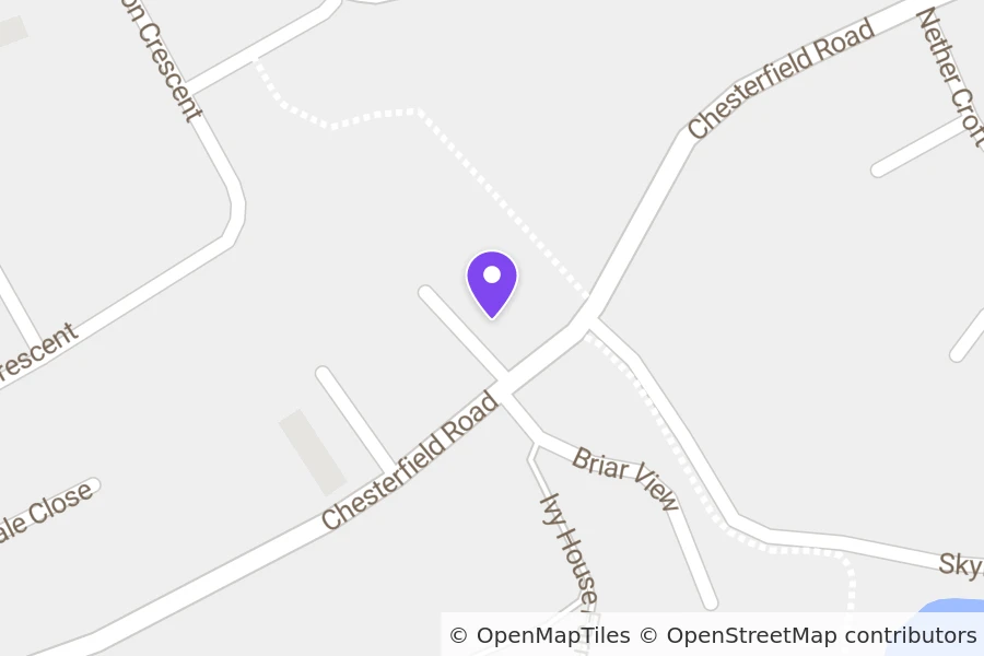 Map of 16 Cemetery Terrace, Brimington, Chesterfield, S43 1AA