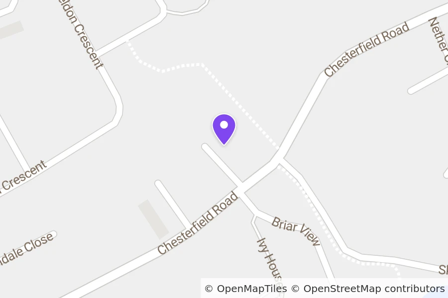 Map of 22 Cemetery Terrace, Brimington, Chesterfield, S43 1AA