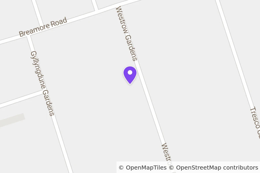 Map of 10 Westrow Gardens, Ilford, IG3 9NE